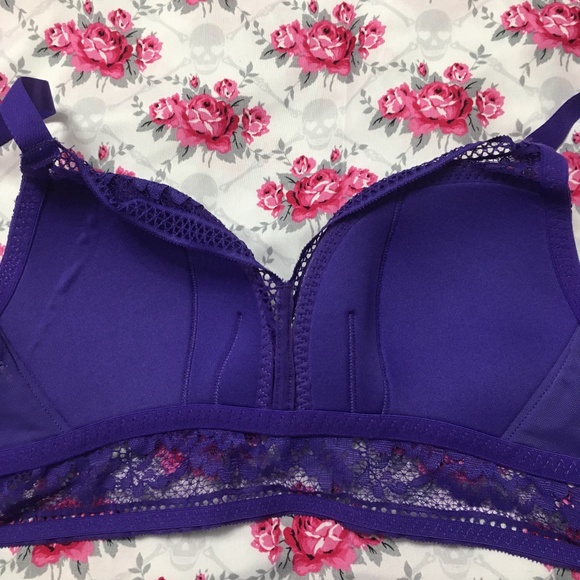 Knix Lace Longline Bustier Bra Sz S in Periwinkle - Picture 6 of 8